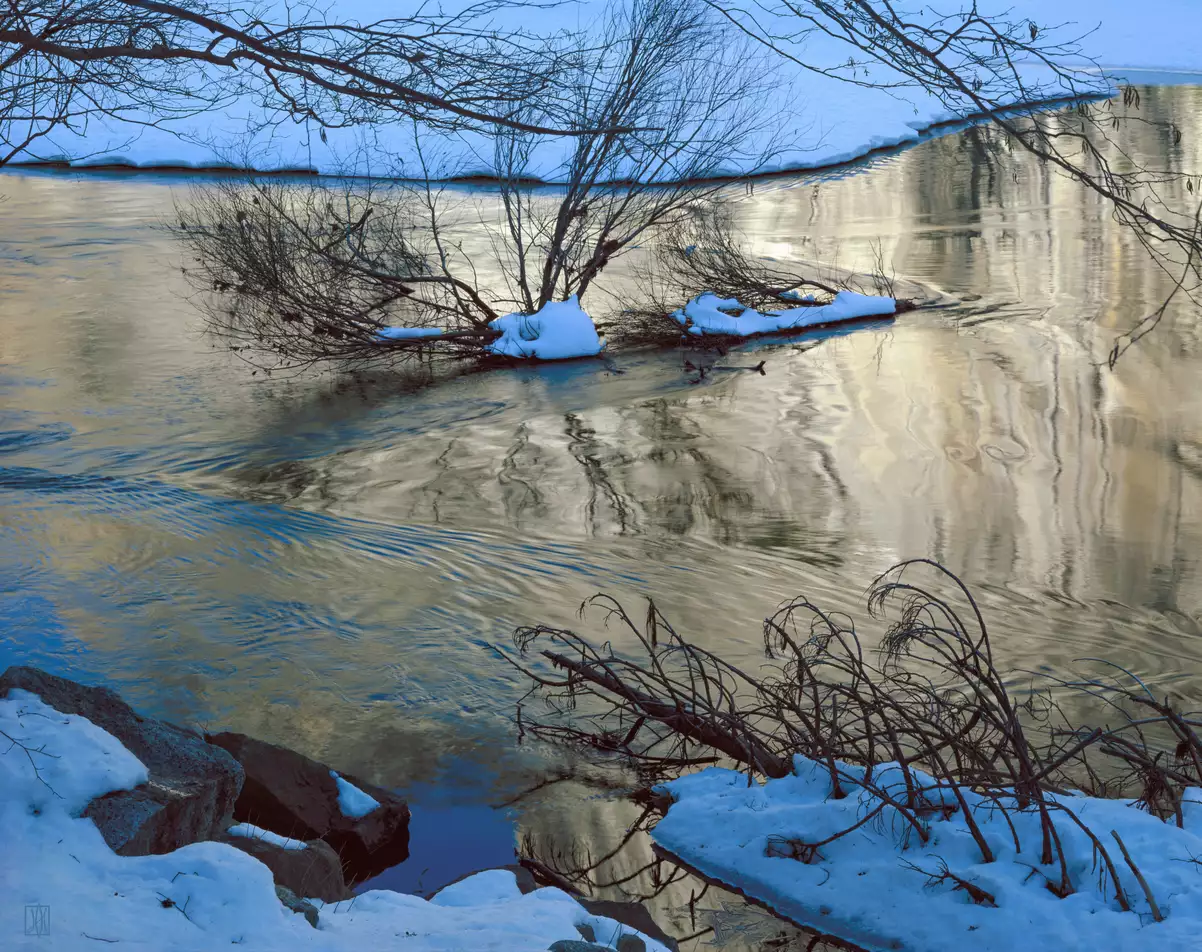 Merced River, winter, Yosemite, California